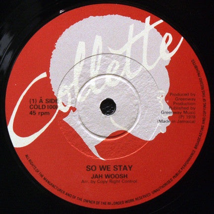 Jah Woosh : So We Stay (12")