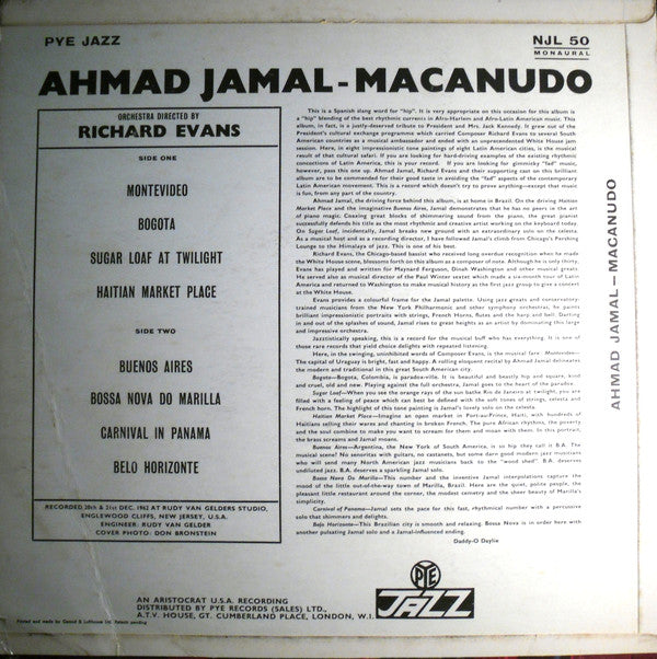 Ahmad Jamal : Macanudo (LP, Album, Mono)