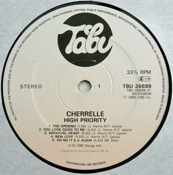 Cherrelle : High Priority (LP, Album)