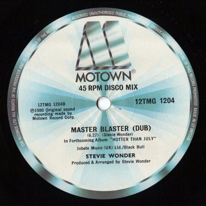 Stevie Wonder : Master Blaster (Jammin') (12", Single)