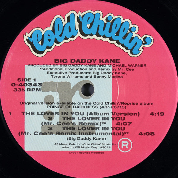 Big Daddy Kane : The Lover In You / Git Bizzy / Get Down (12", Maxi)