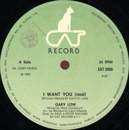 Gary Low : I Want You (12", Single)