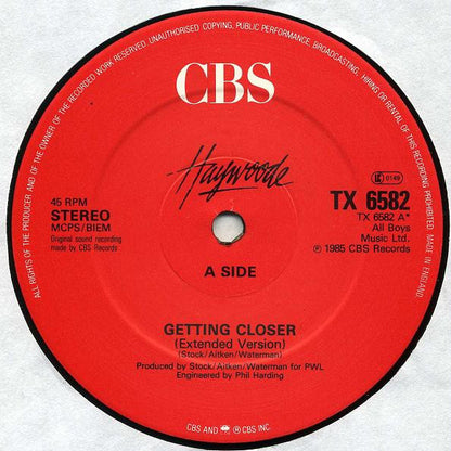 Haywoode : Getting Closer (Extended Version) (12")