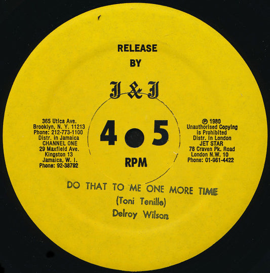 Delroy Wilson : Do That To Me One More Time (12")