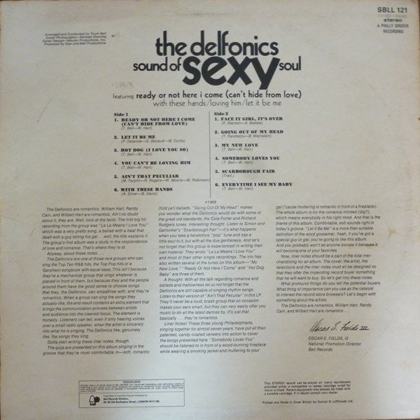 The Delfonics : Sound Of Sexy Soul (LP, Album)