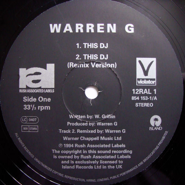 Warren G : This DJ (12")