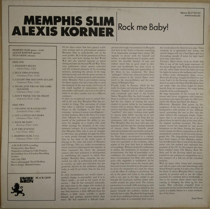 Memphis Slim, Alexis Korner : Rock Me Baby! (LP, Album, Mono, RE)