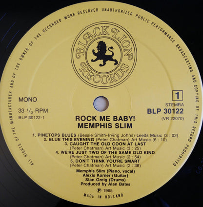 Memphis Slim, Alexis Korner : Rock Me Baby! (LP, Album, Mono, RE)