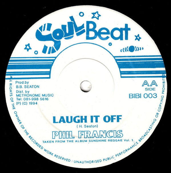 B.B. Seaton / Phil Francis (3) : Thin Line Between Love & Hate / Laugh It Off (12", Single)