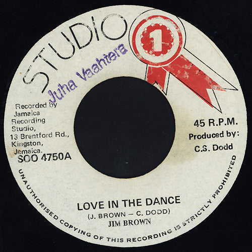 Jim Brown (2) : Love In The Dance (7")