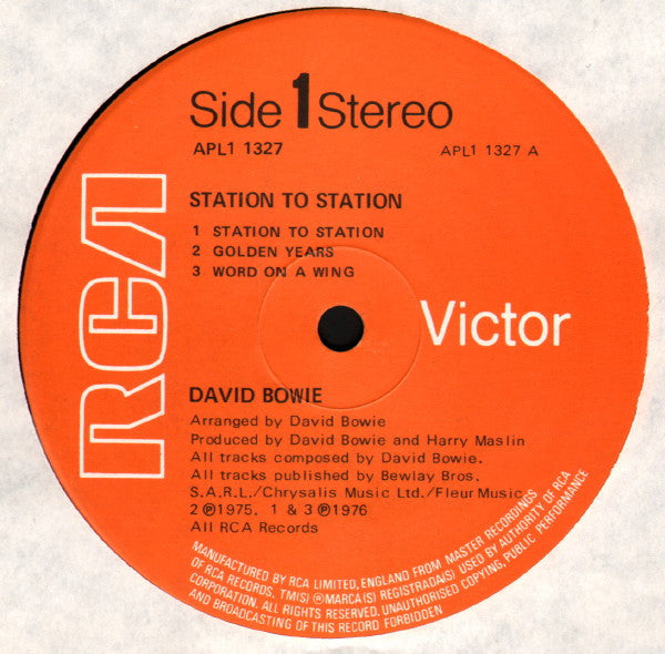 David Bowie : Station To Station (LP, Album)