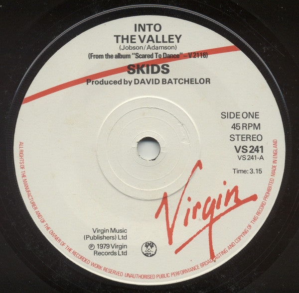 Skids : Into The Valley (7", Single)