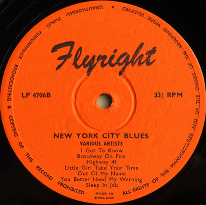 Various : New York City Blues (LP, Comp)