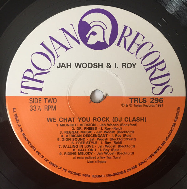 Jah Woosh & I. Roy* : We Chat You Rock (DJ Clash) (LP, Comp)