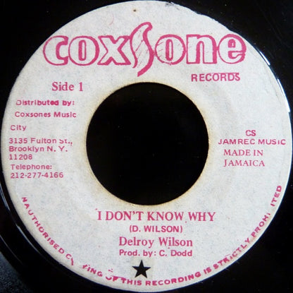 Delroy Wilson : I Dont Know Why (7", RE)