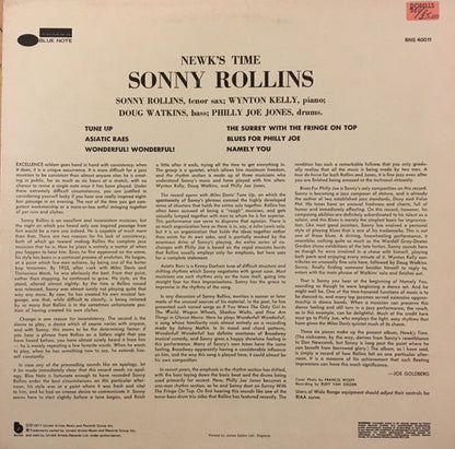 Sonny Rollins : Newk's Time (LP, Album, RE)