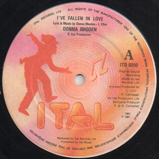 Donna Rhoden / Ital Full Star : I've Fallen In Love / I'm Dubbing In Love (12", Single)