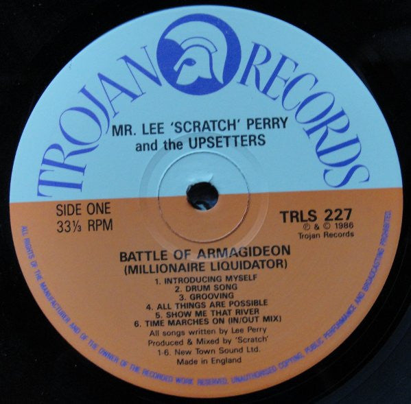 Lee Perry & The Upsetters : Battle Of Armagideon (Millionaire Liquidator) (LP, Album)