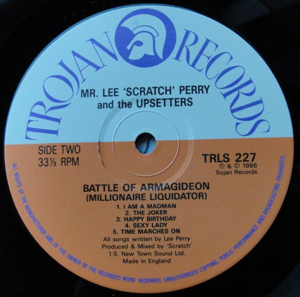 Lee Perry & The Upsetters : Battle Of Armagideon (Millionaire Liquidator) (LP, Album)