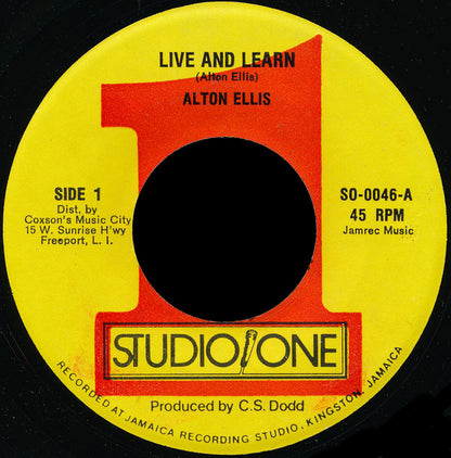 Alton Ellis / Soul Vendors* : Live And Learn (7")