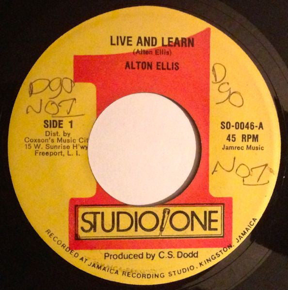 Alton Ellis / Soul Vendors* : Live And Learn (7")