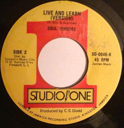 Alton Ellis / Soul Vendors* : Live And Learn (7")