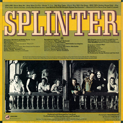 Splinter (2) : Harder To Live (LP, Album)