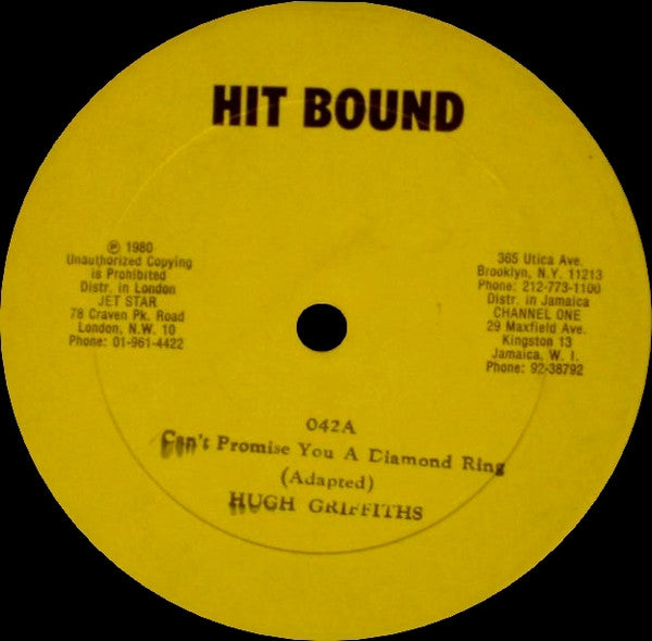 Hugh Griffiths (3) : Can't Promise You A Diamond Ring / Mad Mad (12")