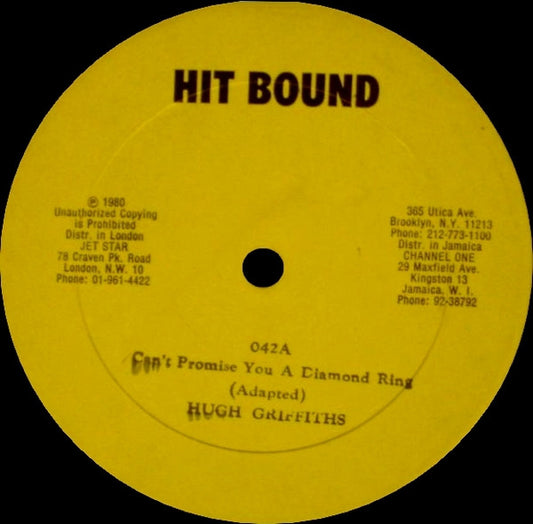 Hugh Griffiths (3) : Can't Promise You A Diamond Ring / Mad Mad (12")