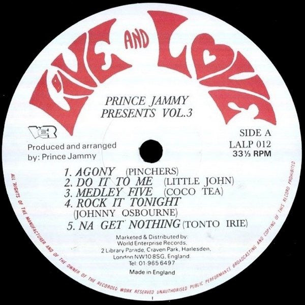 Various : Prince Jammy Presents Vol. 3 (LP, Album, Comp)