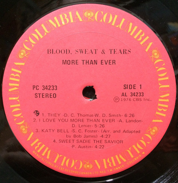 Blood, Sweat And Tears : More Than Ever (LP, Album)