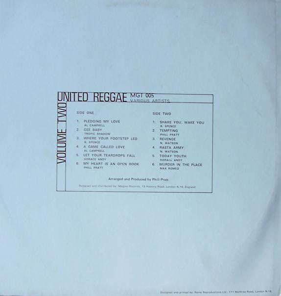 Various : United Reggae - Volume 2 (LP, Comp)