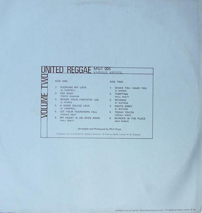 Various : United Reggae - Volume 2 (LP, Comp)