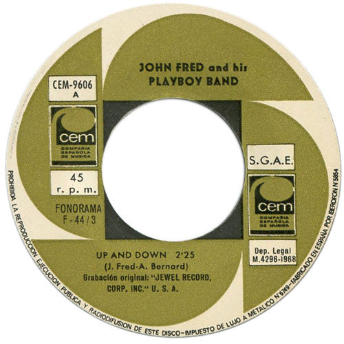 John Fred & His Playboy Band : Off The Wall (7", Single, Promo)