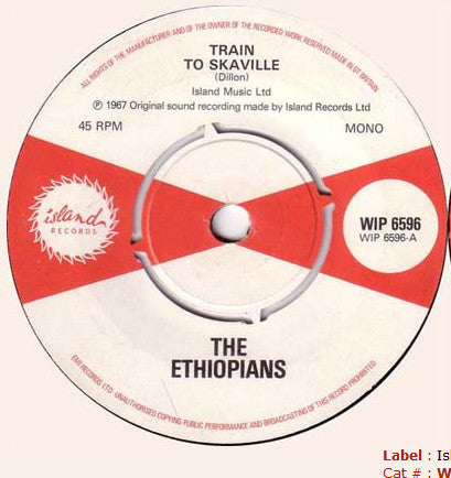 The Ethiopians / Roy Shirley and Lynn Taitt Band ; Lee Perry : Train To Skaville / Hold Them; Doctor Dick (7", RE)