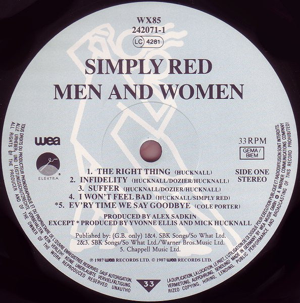 Simply Red : Men And Women (LP, Album, SBK)