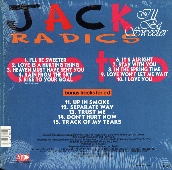 Jack Radics : I'll Be Sweeter (LP, Album)