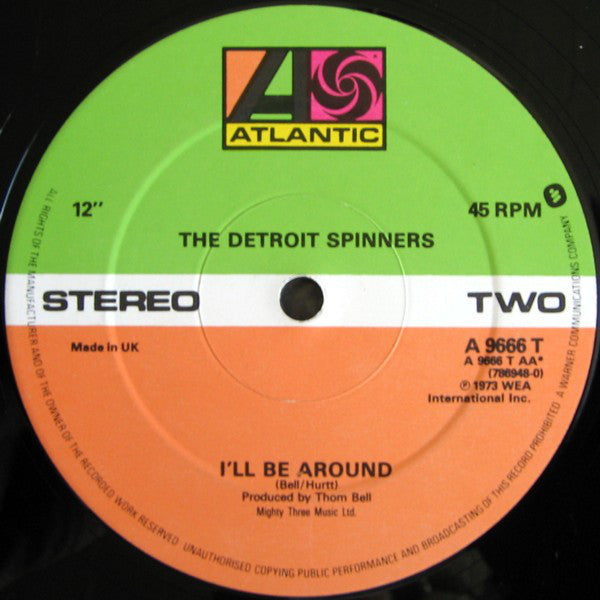 Spinners : Right Or Wrong / I'll Be Around (12", Single)