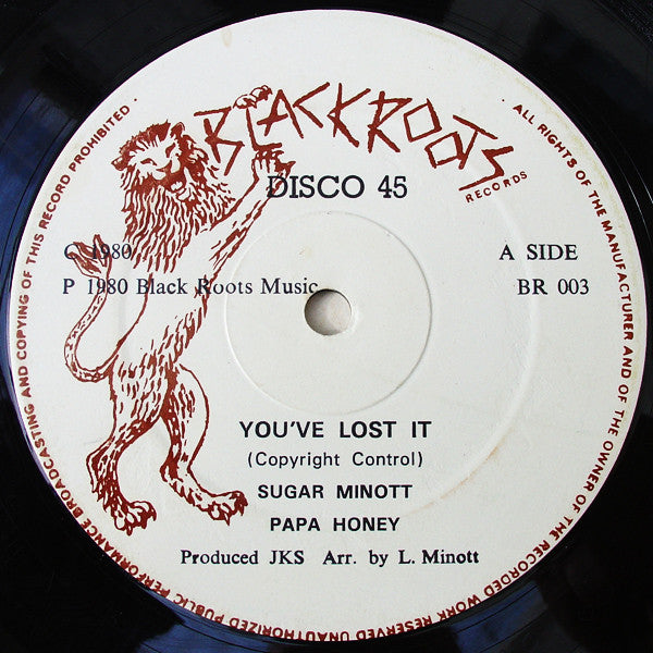 Sugar Minott / Papa Honey : You've Lost It / Loving Dub (12")