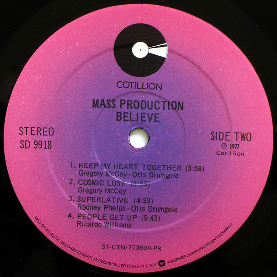 Mass Production : Believe (LP, Album, PR )