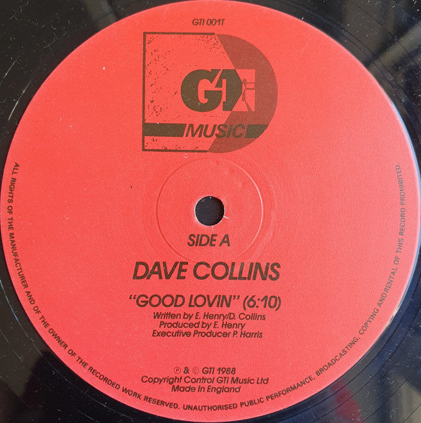 Dave Collins (3) : Good Lovin (12", Single, M/Print)