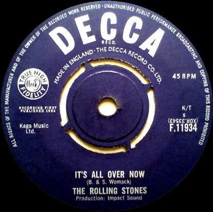 The Rolling Stones : It's All Over Now (7", Single)