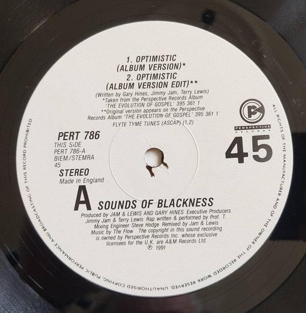 Sounds Of Blackness : Optimistic (12")