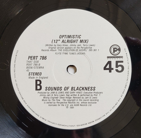 Sounds Of Blackness : Optimistic (12")