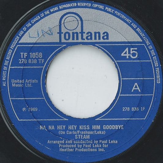 Steam : Na Na Hey Hey Kiss Him Goodbye (7", Single, Lar)