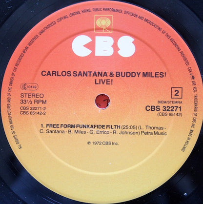 Carlos Santana & Buddy Miles : Carlos Santana & Buddy Miles! Live! (LP, Album, RE)