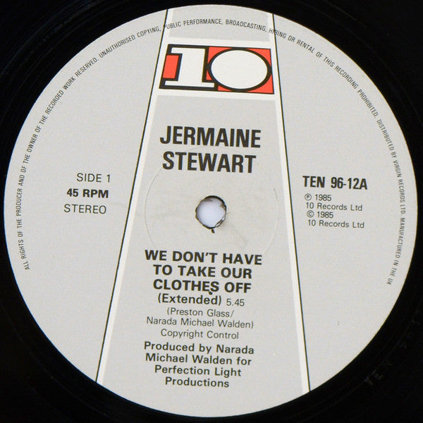 Jermaine Stewart : We Don't Have To Take Our Clothes Off (12")