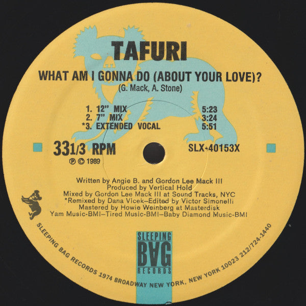 Tafuri : What Am I Gonna Do (About Your Love)? (12")