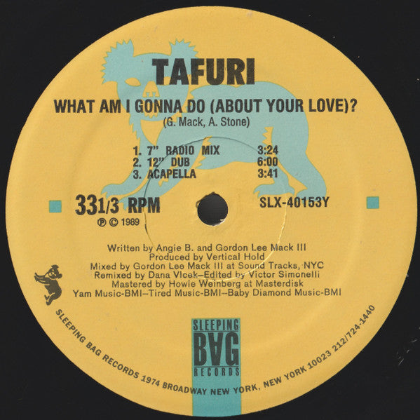 Tafuri : What Am I Gonna Do (About Your Love)? (12")