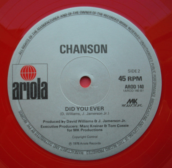 Chanson : Don't Hold Back (12", Ltd, Red)